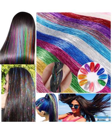 12Colors+Tools Hair Tinsel Kit | Heat Resistant Extensions for Girls & Women | Perfect Birthday/Cosplay Gift - Buy Online on GoSupps.com