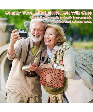 Coopay Crochet Kit: 58PCS Portable Set with Ergonomic Hooks, Yarn, and Leopard Print Case - Perfect for Beginners and Travel - Buy Online on GoSupps.com