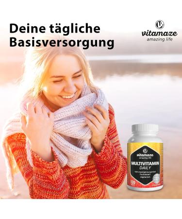 High Dose Multivitamin Capsules - 13 Essential Vitamins 120 Vegetarian Capsules Iodine-Free Natural Nutritional Supplement Made in Germany - Buy Online on GoSupps.com