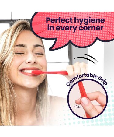 SANGSI Embossed Bristle Toothbrushes for Sensitive Teeth - Soft Pack of 4 | Perfect Travel Essentials for Adults - Buy Online on GoSupps.com