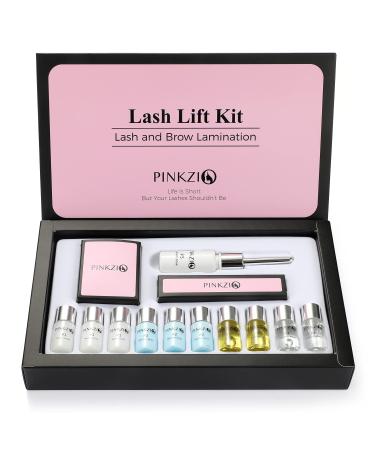 PINKZIO Lash Lift Kit Eyelash Perm Kit, Professional Eyelash Lash Curling, Semi-Permanent Curling Perming Suitable For Salon, Pink