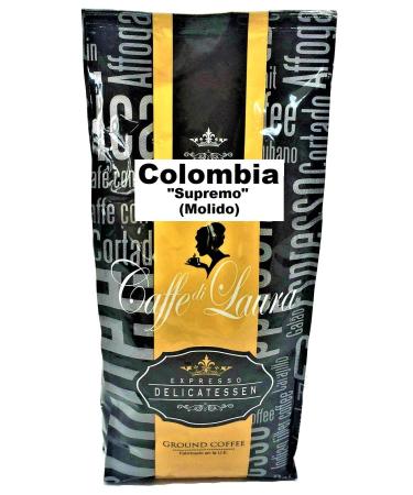 Caffe di Laura Gourmet Selection Coffee "Caffe di Laura " Colombia " Supreme " Grain or Ground Presentation in Tin or Bag (Colombia "Supreme" MOLID in bag 1 kg)