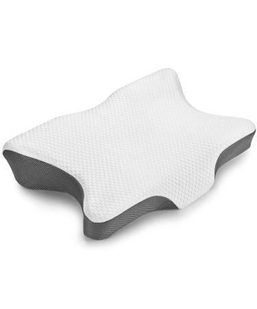 Indulgence Cervical Memory Foam Pillow - Contour Pillow with Multifunctional Support for Neck, Side, Back, and Stomach - 3D Ergonomic Pillow for Relieving Headache, Cervical Strain, Snoring, and More