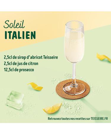 Teisseire Apricot Syrup for Refreshing Drink Cocktails (3x60cl) - Buy Online on GoSupps.com