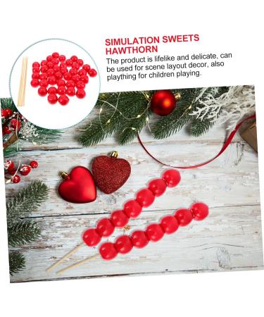 CAXUSD 5pcs Simulated Candied Haws Candy Toys Chinese Candy Model Artificial Candy Candied Preserved Haws Faxu Sugar- Coated Haws Sugar Coated Haws Toy Decor Food Toddler Crafts Foam Red - Buy Online on GoSupps.com