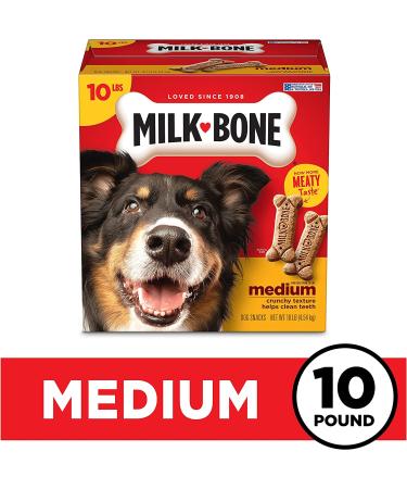 Milk-Bone Original Dog Treat Biscuits Medium 10lb - Crunchy Texture for Teeth Cleaning - Buy Online on GoSupps.com
