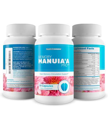 Memory Manuia a Pro - Our Best Supplements for Memory and Brain Fog - Vitamin B12 Lion's Mane Brain & Nerve Support - Nootropic Alpha Brain Support Supplement Improve Recall Focus and Brain Function - Buy Online on GoSupps.com