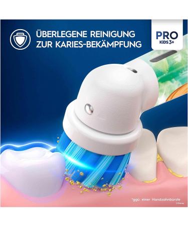 Oral-B Pro Kids Princess Electric Toothbrush for Ages 3+ Sensitive Mode Extra Soft Bristles - Purple/Blue 1 Pack with Stickers - Buy Online on GoSupps.com