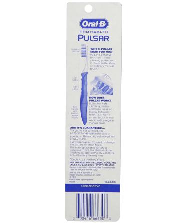 Oral-B Pro-Health Pulsar Battery Powered Toothbrush - Soft Bristles Vibrant Colors 1 Count | International Shipping Available - Buy Online on GoSupps.com