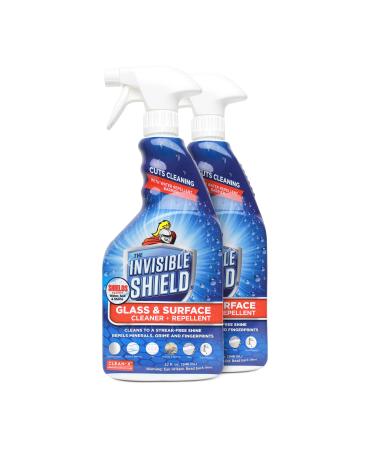 Invisible Shield Glass & Surface Cleaner and Repellent 32 fl. oz. Cleans and Protects against future dirt on multi surfaces by UNELKO- Clean-X Invisible Shield (2) 32 Fl Oz (Pack of 2) - Buy Online on GoSupps.com