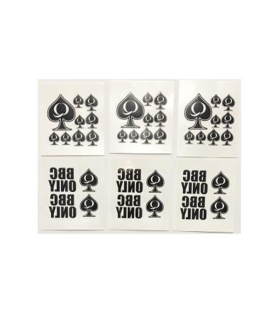 39 Piece Quees of Spades BBC Only Temporary Tattoo Set - 6 Sheets