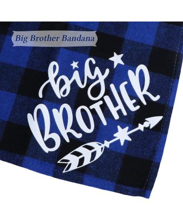 Big Brother Big Sister Dog Bandana | Pregnancy Announcement Plaid | Gender Reveal Photo Prop | Pet Scarf Accessories - Buy Online on GoSupps.com