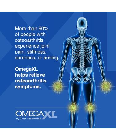 OmegaXL Joint Support Supplement - Natural Muscle Support Green Lipped Mussel Oil Soft Gel Pills Drug-Free 120 Count 120 count (Pack of 1) - Buy Online on GoSupps.com