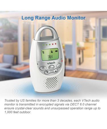 VTech DM221-2 Audio Baby Monitor with 1,000 ft Range, Sound-Alert, Intercom, Night Light, 2 Parent Units - White - Buy Online on GoSupps.com