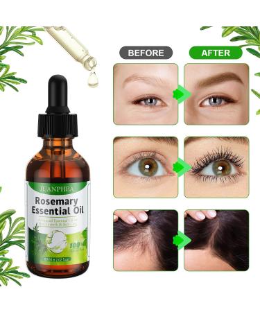 Organic Rosemary Essential Oil for Hair Growth & Skin Care - 4.04 fl oz | Strengthening Hair & Eyelash Oil - Buy Online on GoSupps.com