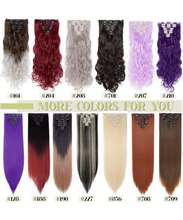 S-noilite 24 Curly Black Purple Clip in Hair Extensions - 8 Piece Full Head Set with 18 Clips - Buy Online on GoSupps.com