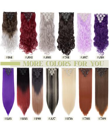 Buy S-noilite Clip-In Hair Extensions - 8PC Partial Set 18 Clips 60cm Dark Brown & Ash Blonde - Natural Look for Effortless Style - Buy Online on GoSupps.com