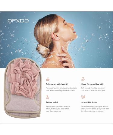 Double-Sided Bath Sponges for Women & Men - Loofah Shower Puffs & Scrubbies - Pink Bath Gloves for Ultimate Clean - Buy Online on GoSupps.com