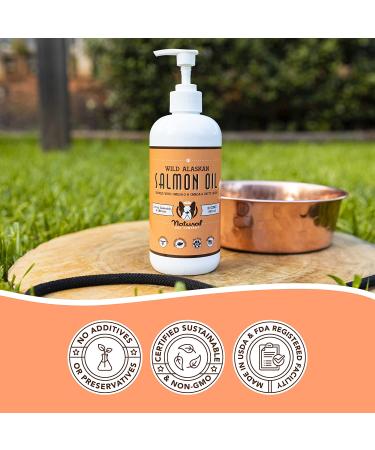 Wild Alaskan Salmon Oil for Dogs | Skin & Coat Supplement with Omega 3 & 6 | Supports Joint, Heart Health & Immune System | 16oz - Buy Online on GoSupps.com