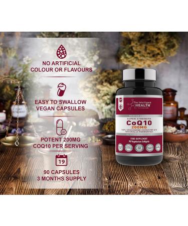 High Absorption CoQ10 200mg Softgel Capsules - 90 Vegan Friendly, UK Made GMP Certified Formula by Intelligent Health - Buy Online on GoSupps.com