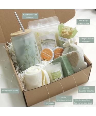 Get Well Soon Gift Basket- Relaxation Birthday Mothers gift/Self Care Package After Surgery Sympathy Gift for Loss of Loved One Thinking of You Set Grief/Comfort/Miscarriage for Women(Sage Green) - Buy Online on GoSupps.com