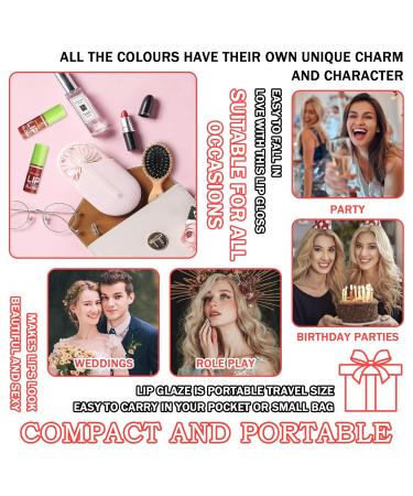 6 Colors Lip Oil Set - Moisturizing & Plumping Gloss Non-Sticky Hydrating Lip Oil for Women - Long Lasting Shine - Buy Online on GoSupps.com