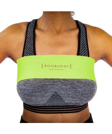 Boobuddy Breast Support Sport Band for Women - Sports Bra Alternative for Running Exercise & Yoga - Adjustable & Comfortable Top - Prevents Injury & Improves Ladies Posture Green Medium