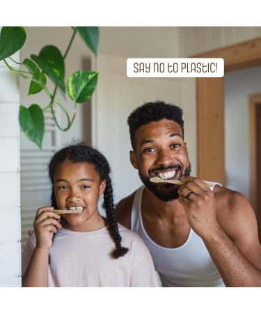Eco-Friendly Manual Toothbrush Pack of 6 | 100% Biodegradable Moso Bamboo | Sustainable & Socially Responsible - Buy Online on GoSupps.com
