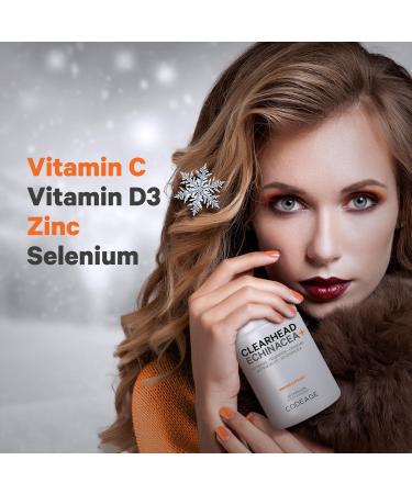 Codeage Clearhead Echinacea+ Supplement - Echinacea Schisandra Feverfew Coptis American Ginseng Astragalus Garlic Probiotics Vitamins C & D3 Zinc Selenium - Clear Head Vitamin - 90 Capsules - Buy Online on GoSupps.com