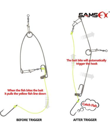 SAMSFX Fishing Spring Hook Emergency Kit - 3PCS with 50M Test Line, 50PCS Baitholder Hooks (3#-12#) | Small Size - Buy Online on GoSupps.com