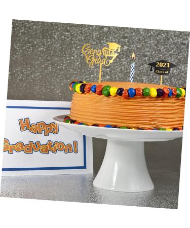 Alipis 2 Sets 12pcs 2021 Cake Insert Graduation Food Picks Congrats Cardstock Topper Grad Cupcake Toppers 2021 Graduation Decorations Ice Cream Toppers Acrylic Dessert Graduation Season - Buy Online on GoSupps.com