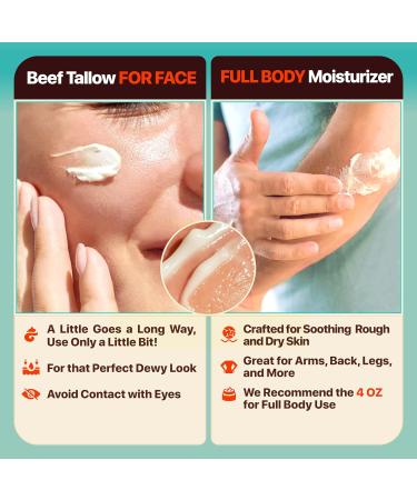 Beef Tallow for Skin - Moisturizer Cream - 100% Grass Fed - Whipped Beef Tallow - Organic Jojoba Oil - Organic Shea Butter - Supports Eczema, Rosacea+ - Made in USA - Citrus Breeze - 2 oz Citrus Breeze 2 Fl Oz (Pack of 1) - Buy Online on GoSupps.com