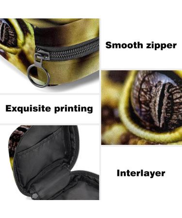 Menstruation Pad Bag with Zipper | Stylish Women's Tampon & Napkin Bag | Reptile Gecko Lizard Design for Women & Girls - Buy Online on GoSupps.com