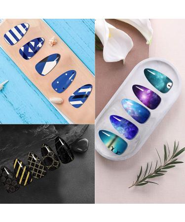 500 Clear Almond Shaped Acrylic Nail Tips - Full Cover Fake Nails in 10 Sizes - DIY Nail Art Kit for Women & Girls - Buy Online on GoSupps.com