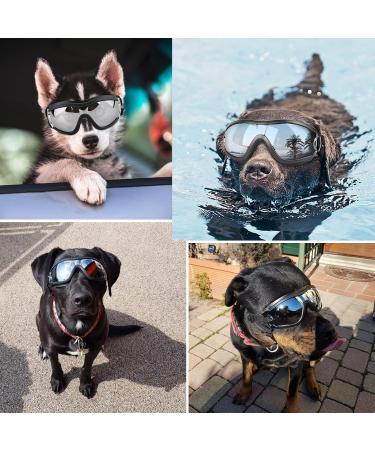 Dog Glasses | Waterproof & Windproof UV Protection for Small & Medium Dogs | Adjustable Fashionable Anti-Fog Design (Black) - Buy Online on GoSupps.com