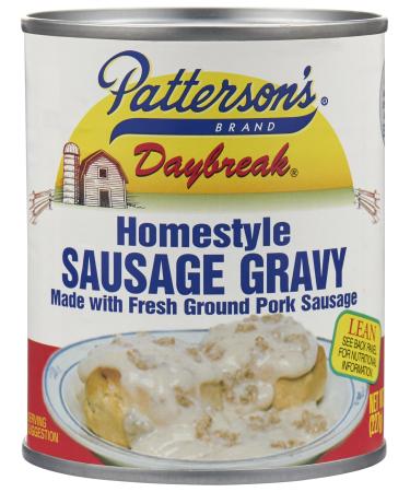 PATTERSON'S DAYBREAK SAUSAGE GRAVY W/ FRESH GROUND PORK - 12 / 8 OZ CANS