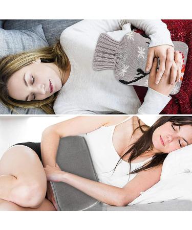 Hot Water Bottle with Washable Knitted Cover | Hapzoom Rubber Warm Water Bag for Neck, Shoulder, Back, and Waist - Buy Online on GoSupps.com