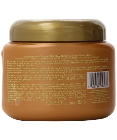 OGX Moisture Restore Mask - Hydrating Argan Oil & Shea Butter 8oz | Best Deep Conditioning Treatment for Soft Hair - Buy Online on GoSupps.com