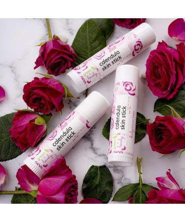 Organic Calendula Skin Stick - Moisturizing Balm & Lotion for Dry Skin | Bulgarian Rose | 0.5 oz Multi-Purpose Hand Cream - Buy Online on GoSupps.com