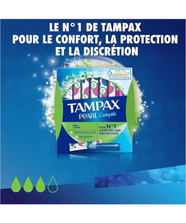 Tampax Compak Pearl Super Tampons with Applicator - 18 Count - Ultra Absorbent & Discreet Shipping Worldwide - Buy Online on GoSupps.com