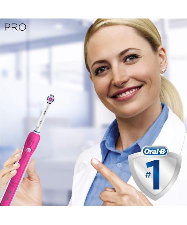 Buy Oral-B PRO 750 3DWhite Pink & White Adult Rotating-Oscillating Toothbrush - International Shipping Available - Buy Online on GoSupps.com