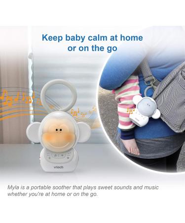 VTech BC8211 - Myla The Monkey - Baby Sleep Soother With White Noise Sound Machine Soft Ambient Sounds And Melodies Soft-Glow Night Light NEW Rechargeable Battery Version. - Buy Online on GoSupps.com