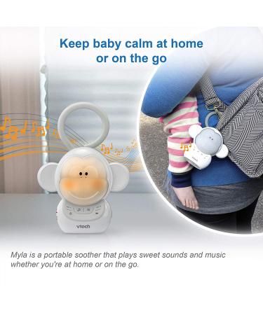 VTech Myla The Monkey Baby Sleep Soother - White Noise Sound Machine with Soft Ambient Sounds, Melodies, Night Light - 1 Count - Buy Online on GoSupps.com