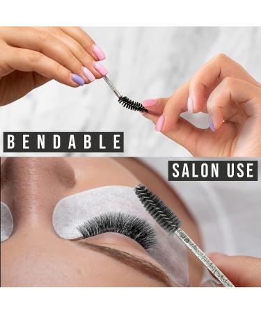 Eyelash Brush Pack of 200 Multicolor - Bendable Lightweight Disposable Mascara Wands - 10cm Long Eyelash Spoolies for Lash Extensions Eyebrows Contouring and Makeup - Multicolor - Buy Online on GoSupps.com