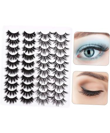 minkissy 20 Pairs Dense Eyelashes dense natural Imitation mix eyelash 3d Fake eyelashes Assorted set make up three-dimensional False Eyelashes cross Women False Eyelash eyelashes - Buy Online on GoSupps.com