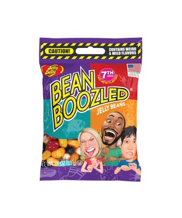 Jelly Belly Bean Boozled Jelly Beans Gift Bag 7th Edition (54g) Refill Bag for Games with 20 Wild Flavors Includes Fun Flavor Combos - Kosher Candy Holidays & Christmas Candy - Vegan Candy Dairy Free Snacks Gluten Free Stocking Stuffers for Teens