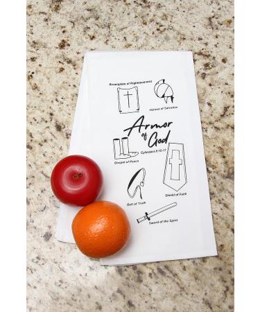 Christian Gifts for Women - 100% Cotton Tea Towels | Farmhouse Kitchen Decor | Dish Drying Hand Towels | White Flour Bread Cloth | Black - 012021 - Buy Online on GoSupps.com