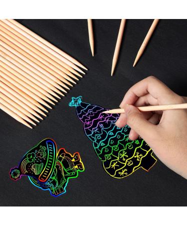 150 PCS Wooden Stylus for Scratch Art - Heavy Duty Wood Stylus Tools - Buy Online on GoSupps.com