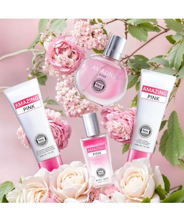 HyBrid & Company Amazing Pink 4Pcs Gift Set For Women 50ml-Perfume&50ml-Mist&50ml-Bodylotion&50ml-Shower Gel Choice Chilanel - Buy Online on GoSupps.com