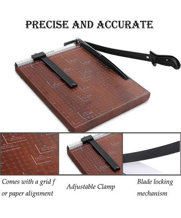 Vailsa Guillotine Paper Cutter  A3-B7 Paper Trimmer with Safety Lock  15" Cut Length  12 Sheet Capacity (Red) - Buy Online on GoSupps.com